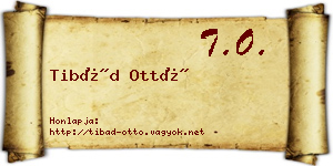 Tibád Ottó névjegykártya